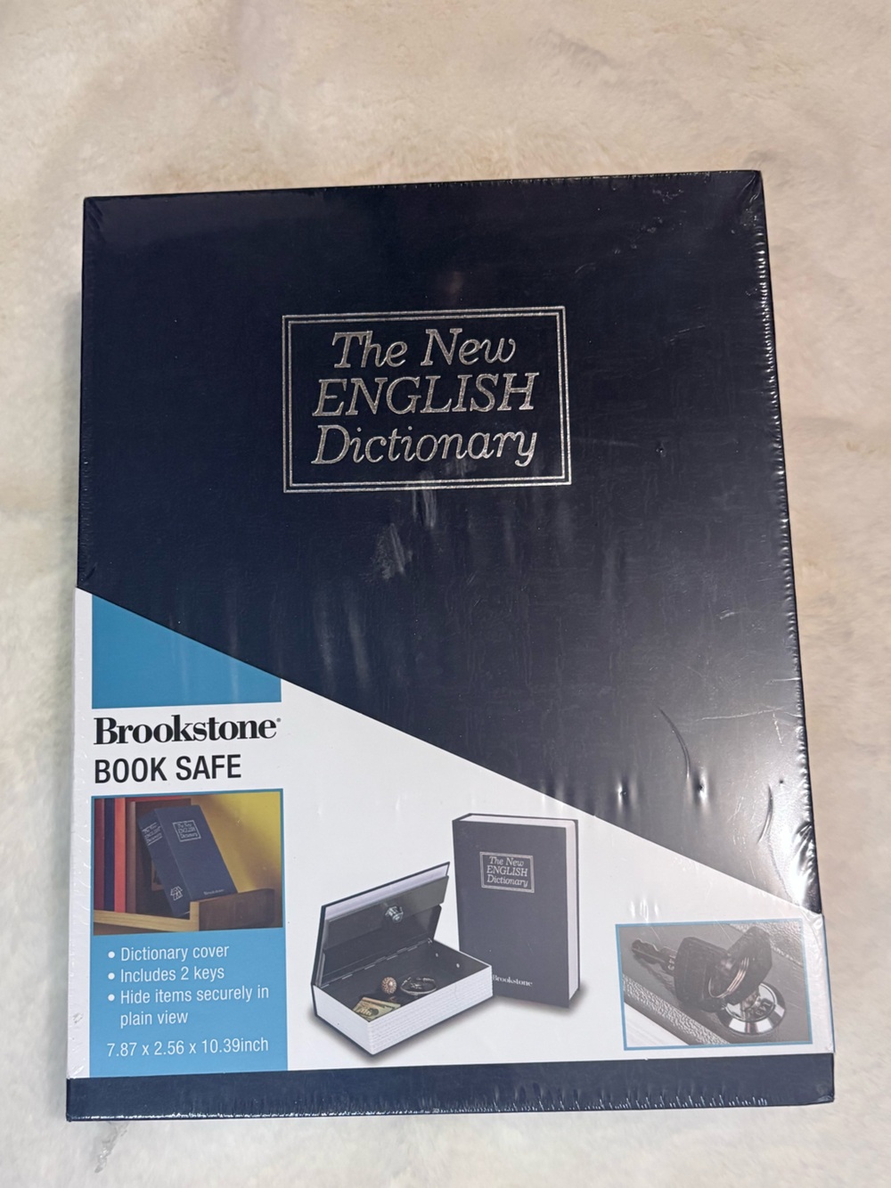 Brookstone Navy and Gold Book Safe